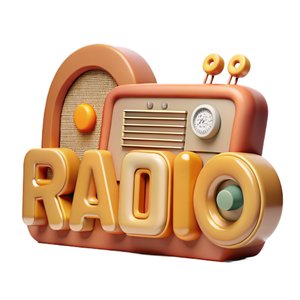 serene creative Retro Radio Vintage Audio Broadcast genuine png