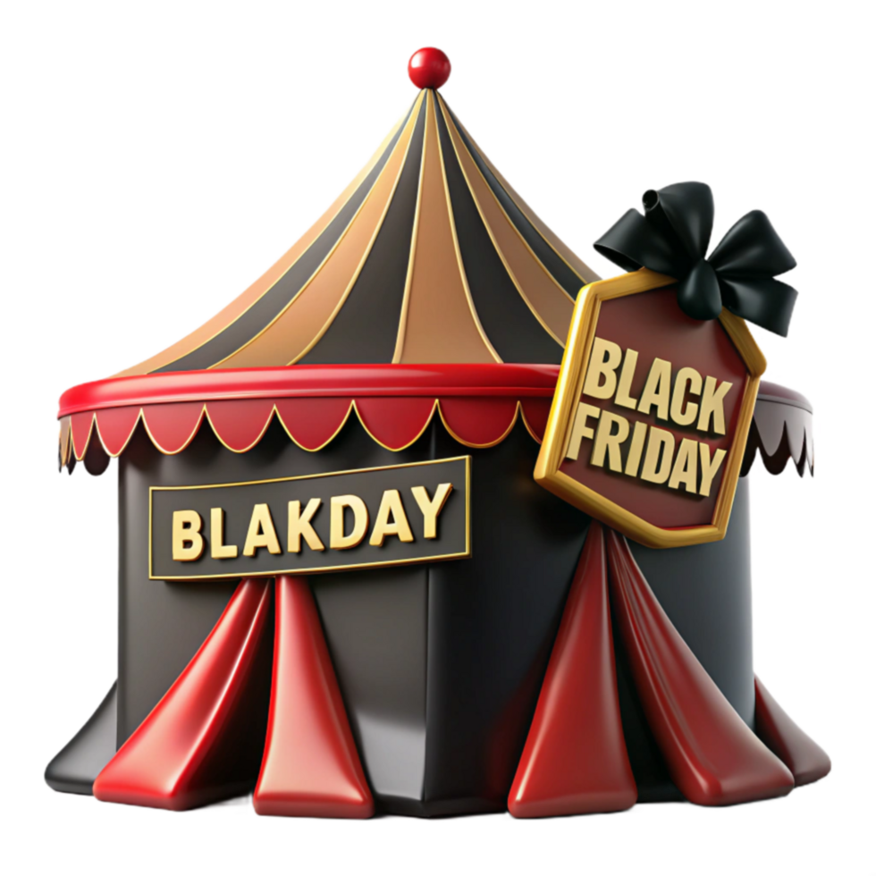 serene modern Black Friday Sales Event Big Tent, Huge Discounts high resolution png