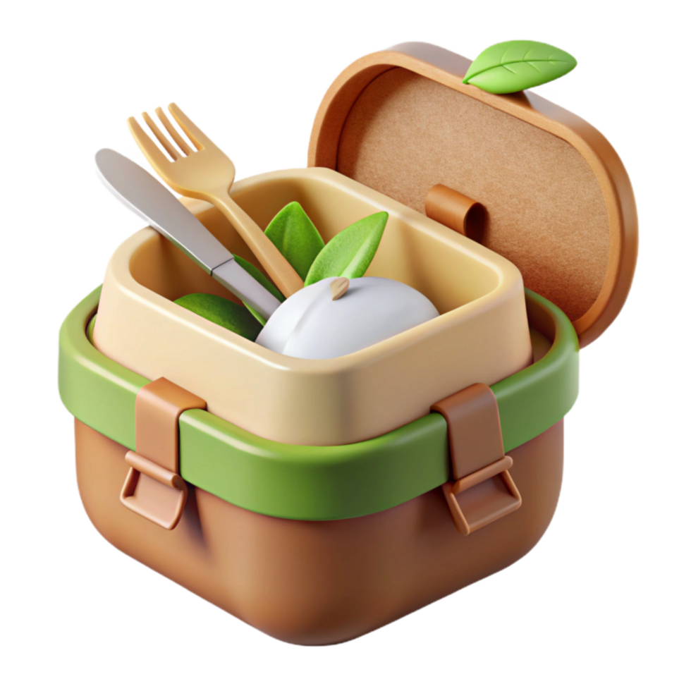 Portable Meal Kit Eco-Friendly Lunch Box with Cutlery png