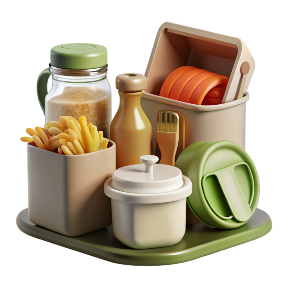 Organized Food Storage Kitchen Containers Serving Dishes png