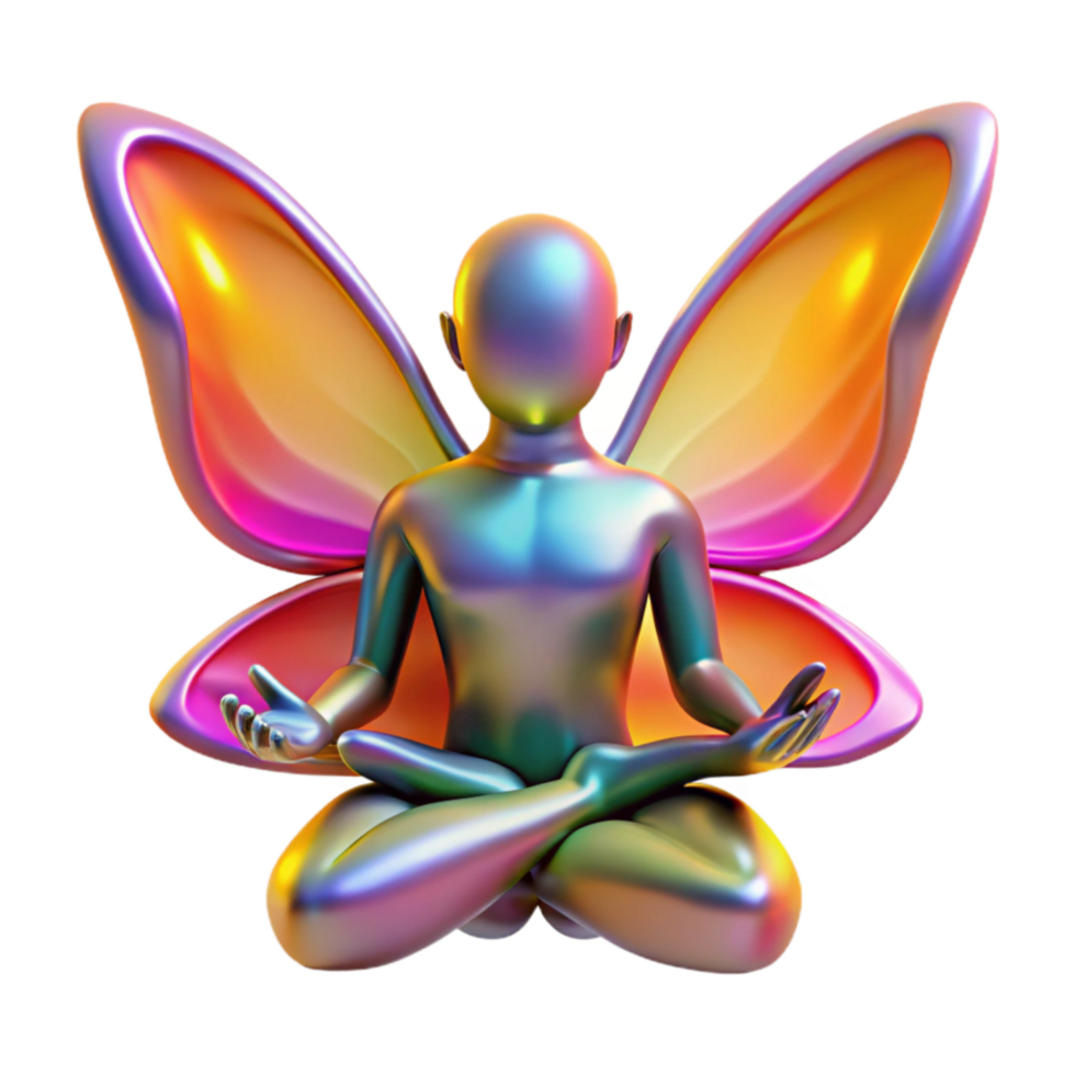 Iridescent Butterfly Wings A Meditation Guide png
