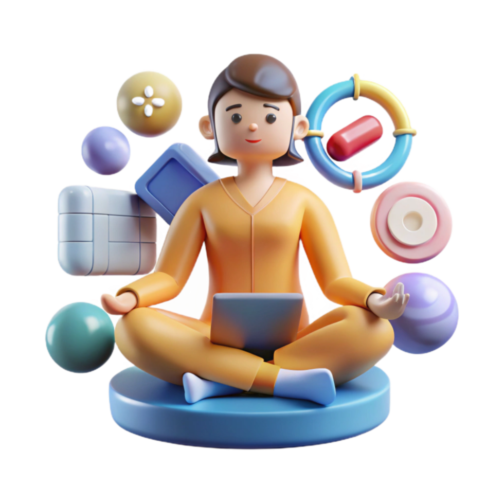 vibrant classic Mindful Digital Wellness Finding Balance in the Modern World high quality png