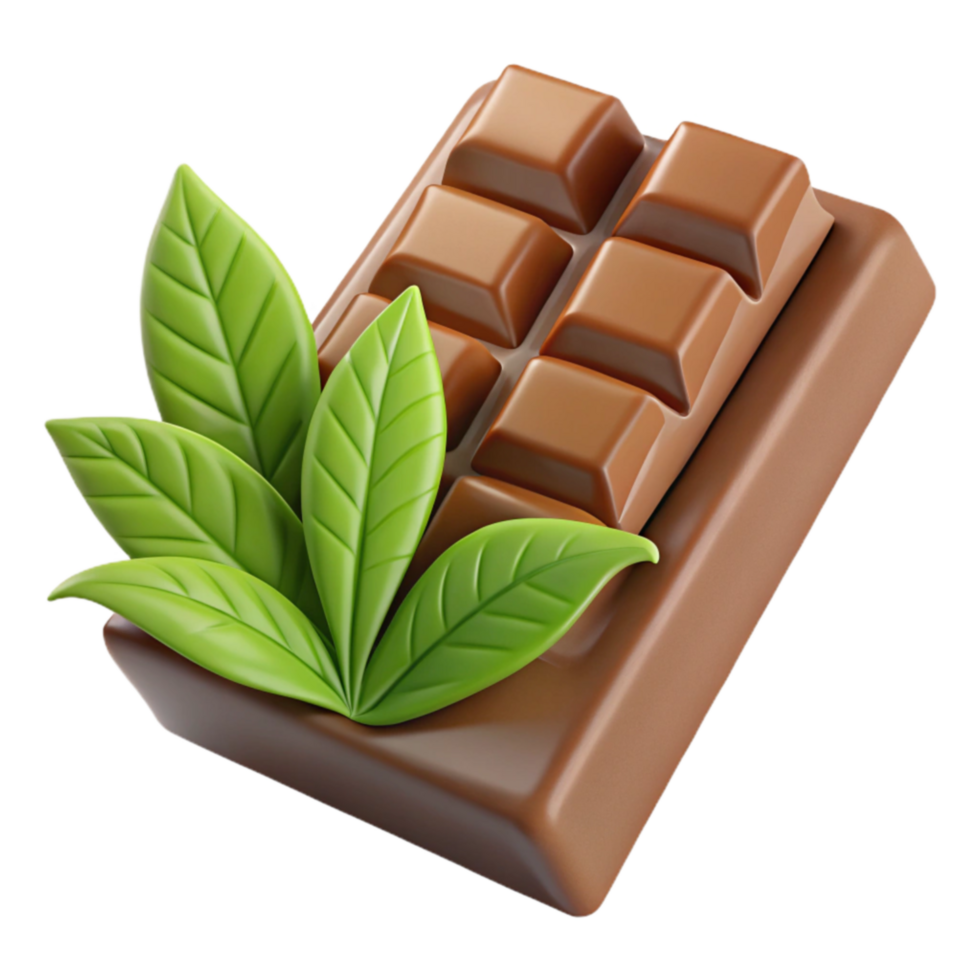 elegant traditional Chocolate with Tea Leaves A Deliciously Natural Treat premium png