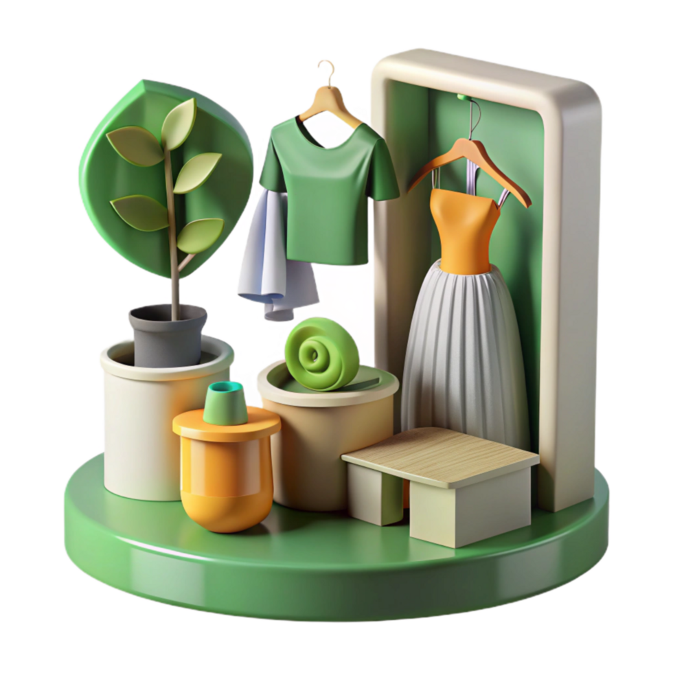 wonderful artistic Eco-Friendly Fashion Sustainable Clothing Style high quality png