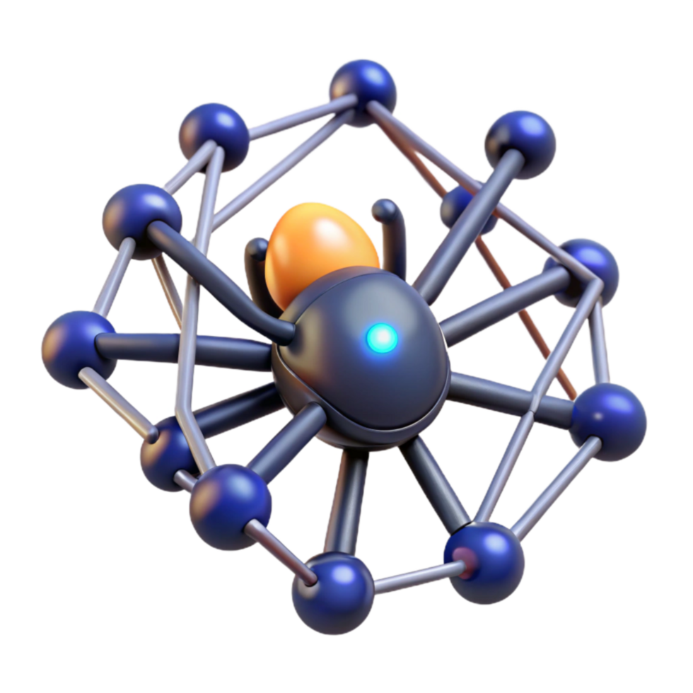 extraordinary minimalist Networked Robotic Spider Exploring Connectivity and AI professional png