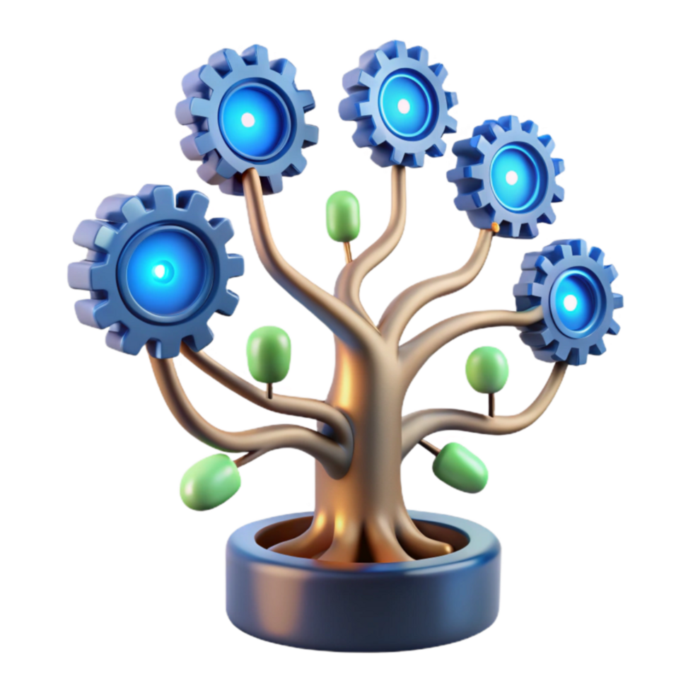 beautiful modern Growth Through Innovation A Technological Tree high resolution png