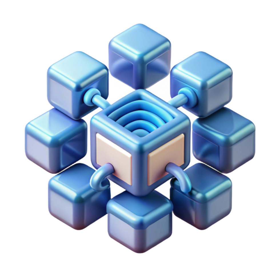 extraordinary rustic Interconnected Cubes A Visual Representation of Data Network exclusive png