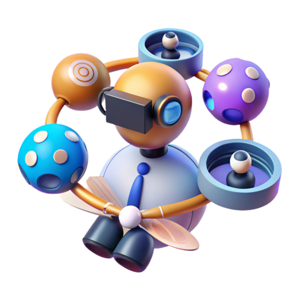 connecté robot ai, vr, Les données l'intégration, réseau png