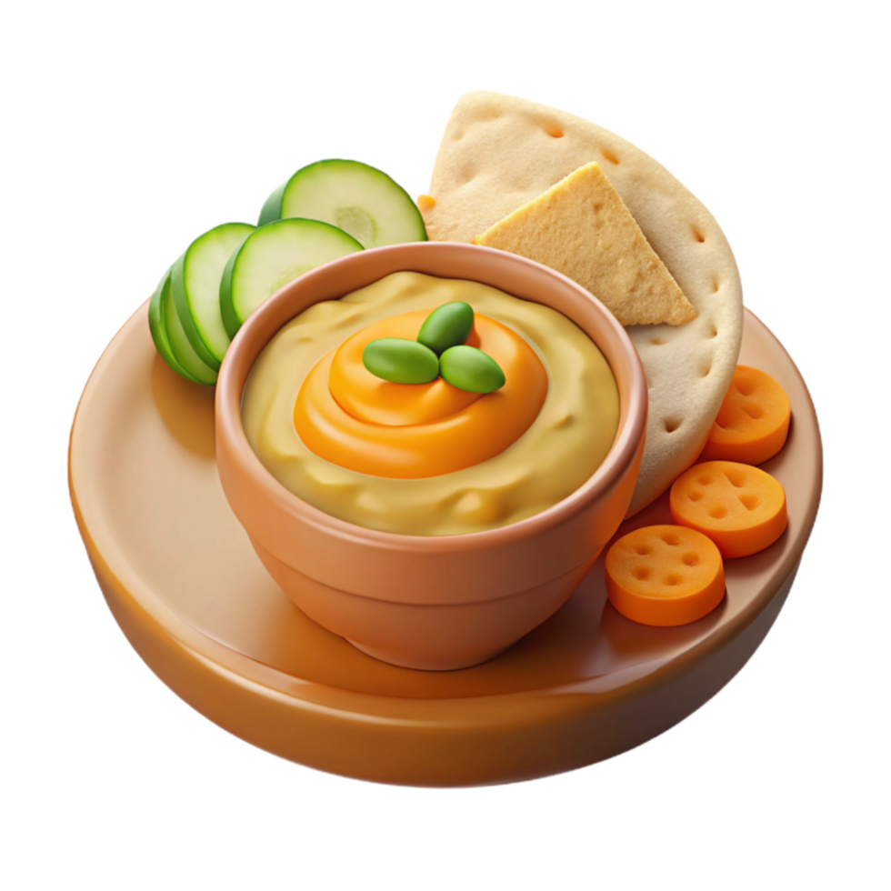 Delicious Creamy Dip with Veggie and Cracker Platter png