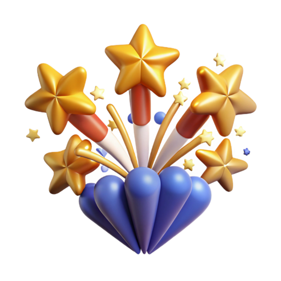 impressive abstract Festive 3D Starburst Celebration Design 4K png