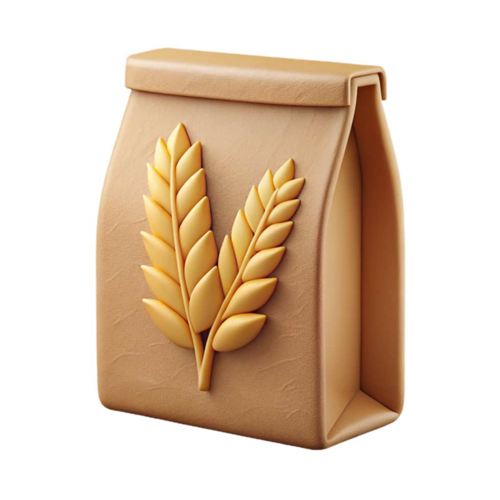 Wheat Flour in Paper Bag Product Packaging Design png