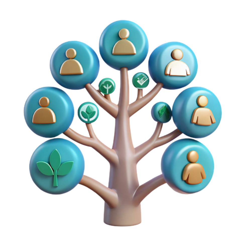 beautiful vintage Network Growth Sustainable System Visualization high quality png