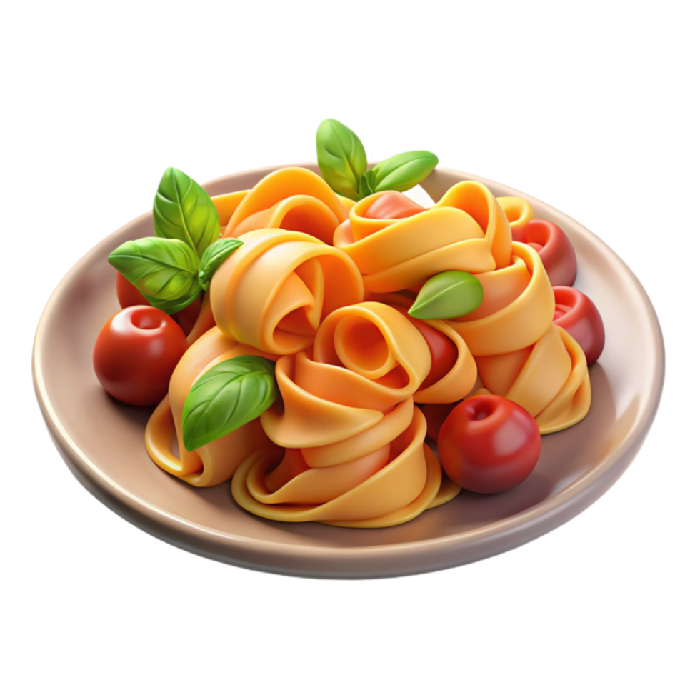 vibrant rustic Pasta with Cherry Tomatoes and Basil premium png