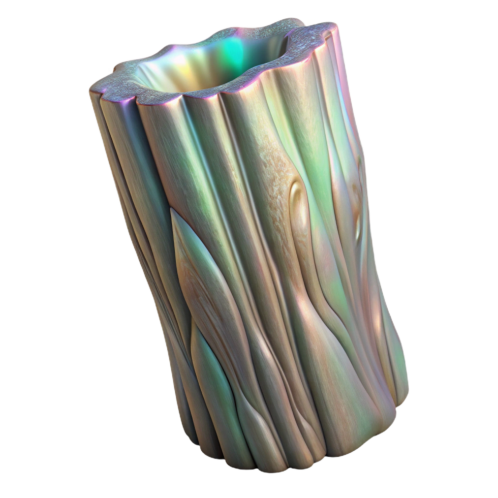 magnificent modern Iridescent Tree Trunk Vase Decorative Home Decor high resolution png