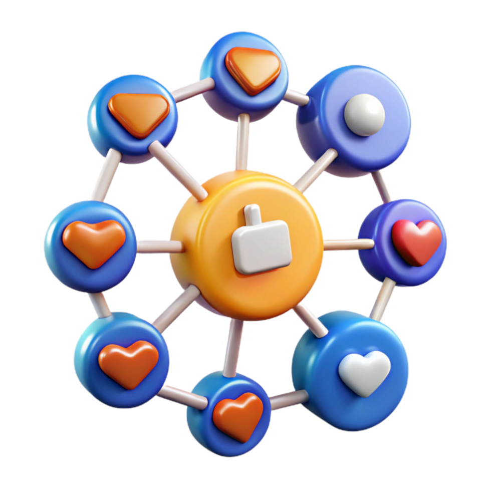 impressive modern Social Media Engagement Network Growth Interaction authentic png