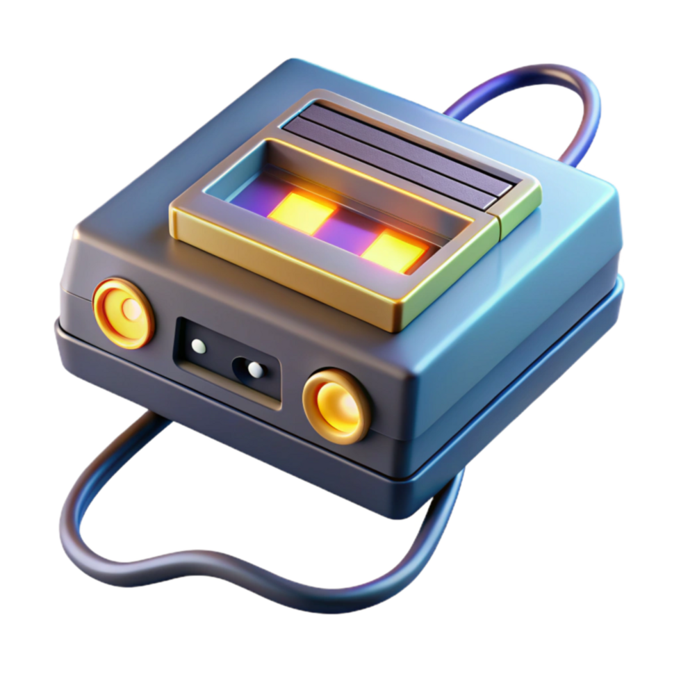 dramatic rustic Futuristic Device with Luminous Indicators genuine png