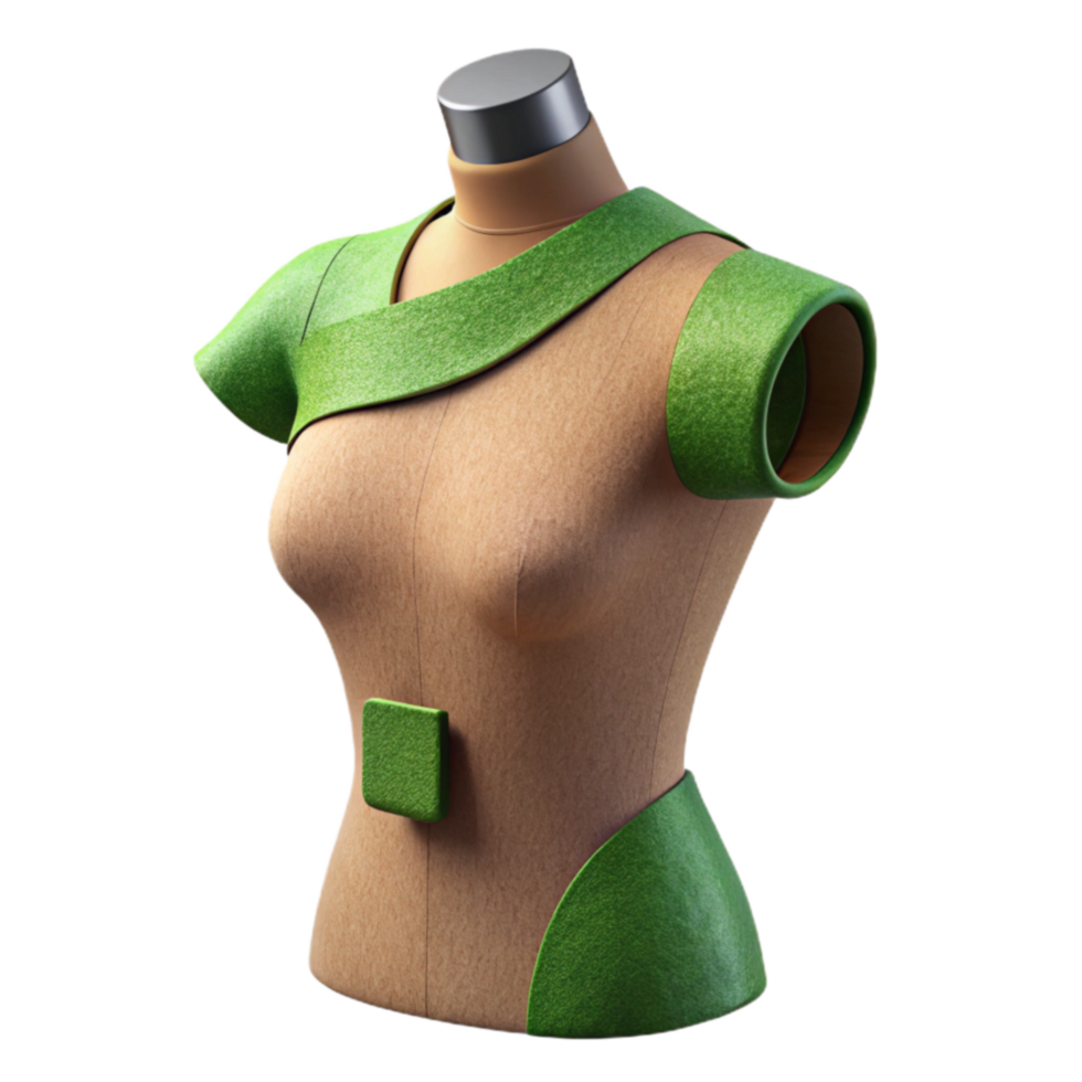 vibrant minimalist Eco-Friendly Dress Form Sustainable Fashion Design Tool exclusive png