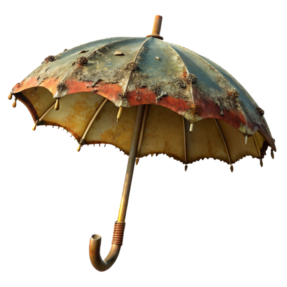 impressive modern Decaying Umbrella A Rusty, Weathered Parasol genuine png