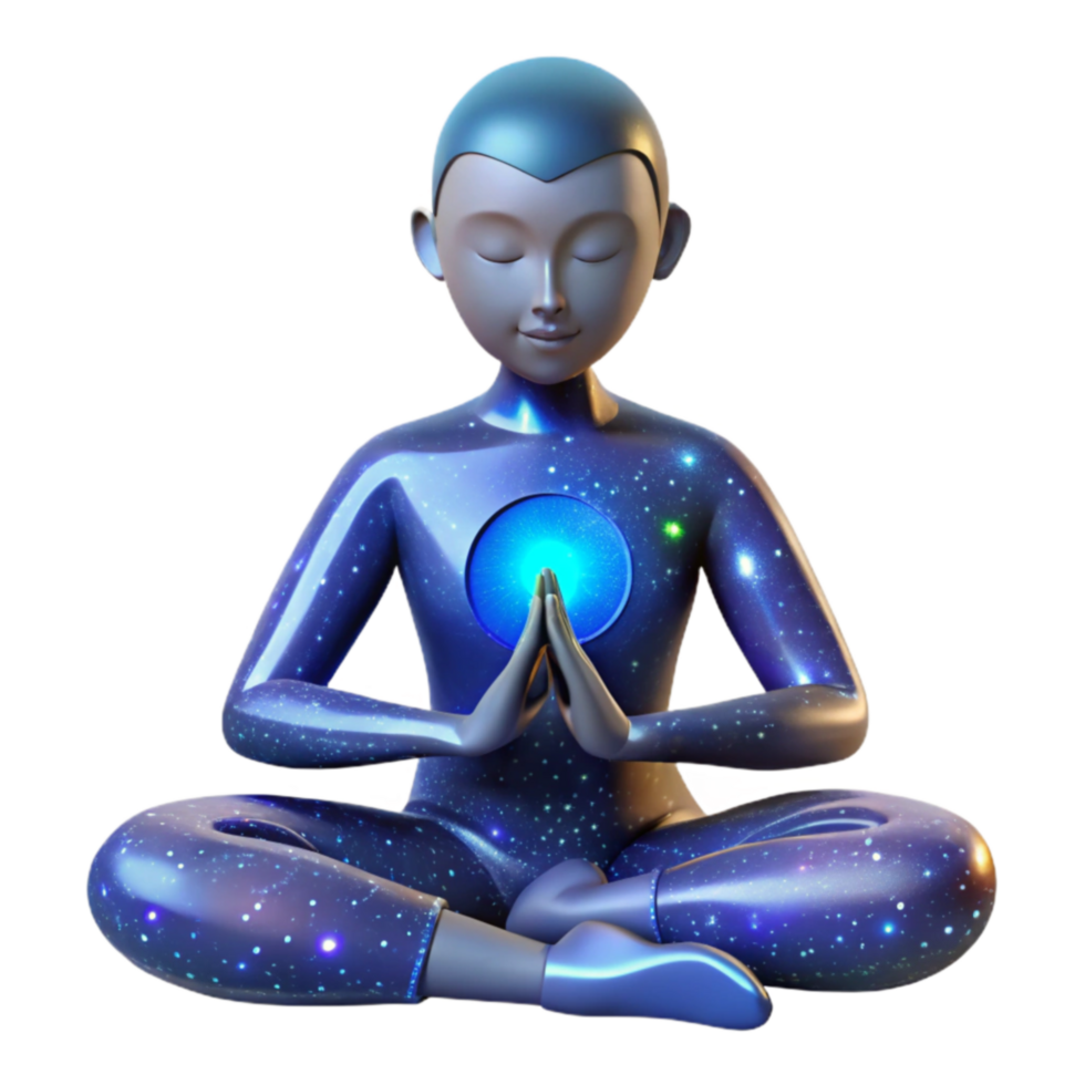 serene modern Cosmic Meditation Inner Peace and Universal Energy premium png