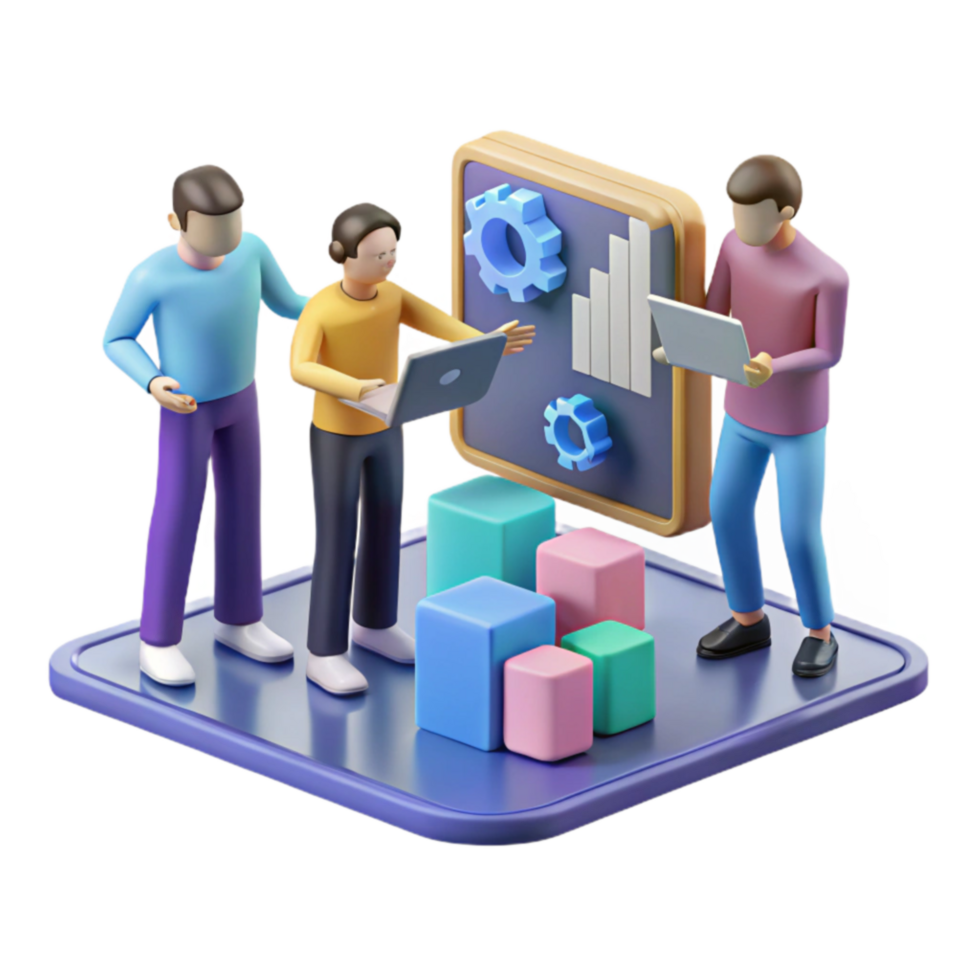 dramatic creative Teamwork Data Analysis Visualizing Insights detailed png
