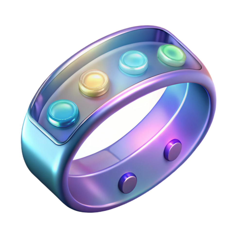 stunning contemporary Interactive Smart Ring Multicolored Button Controls high resolution png