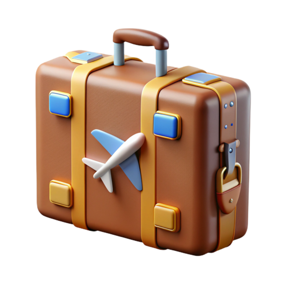 serene minimalist Travel Suitcase Packing for Adventures genuine png