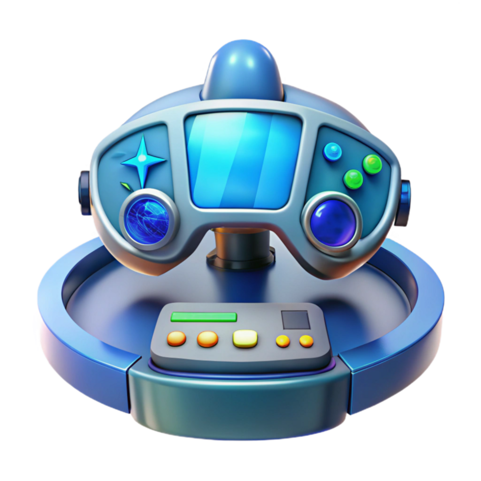 Futuristic Game Console Immersive 3D Gaming Experience png