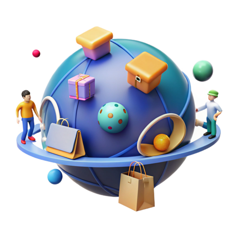 Global Shopping Gifts, Bags, and Online Retail png