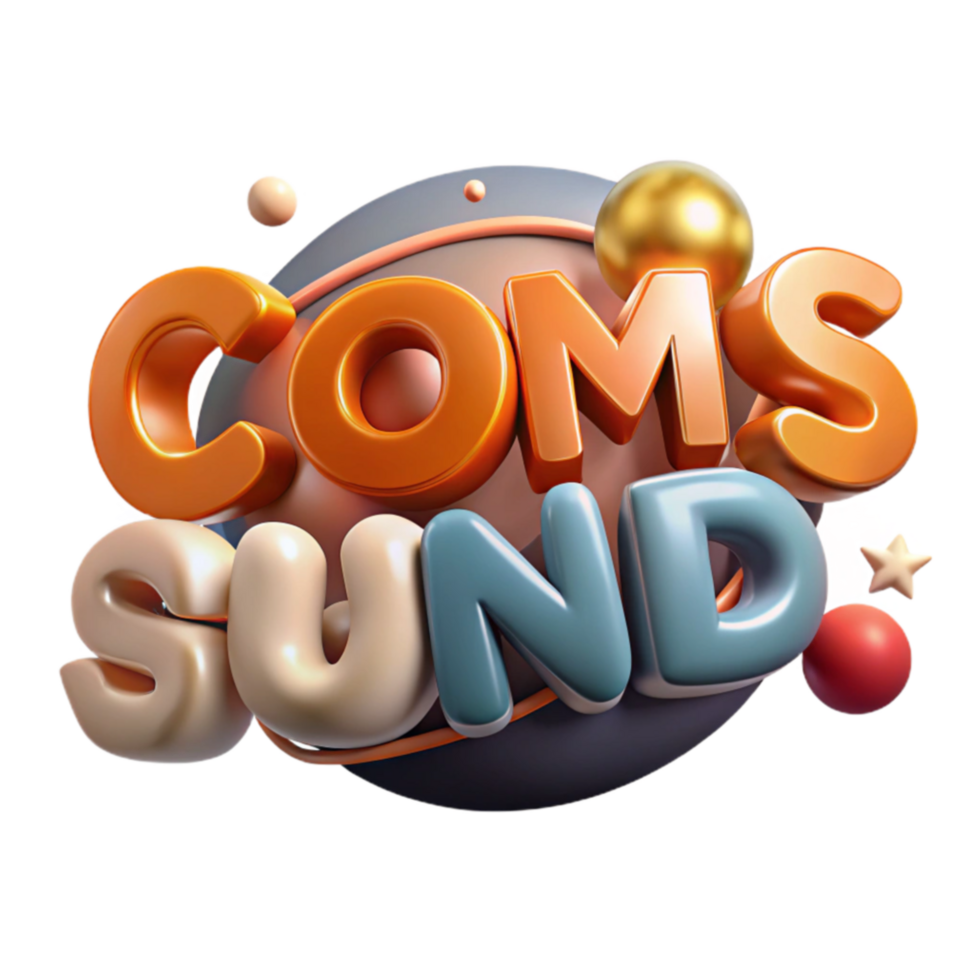 beautiful artistic Coms Sound 3D Animated Summer Fun authentic png