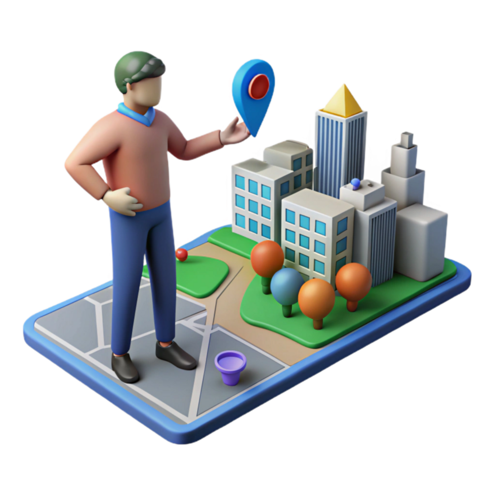 Interactive City Map Location Navigation Guide png