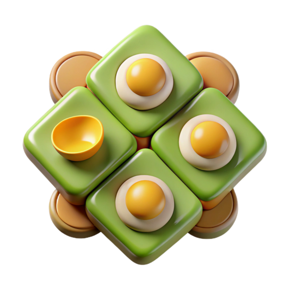 impressive creative Abstract Egg and Bowl 3D Render high resolution png