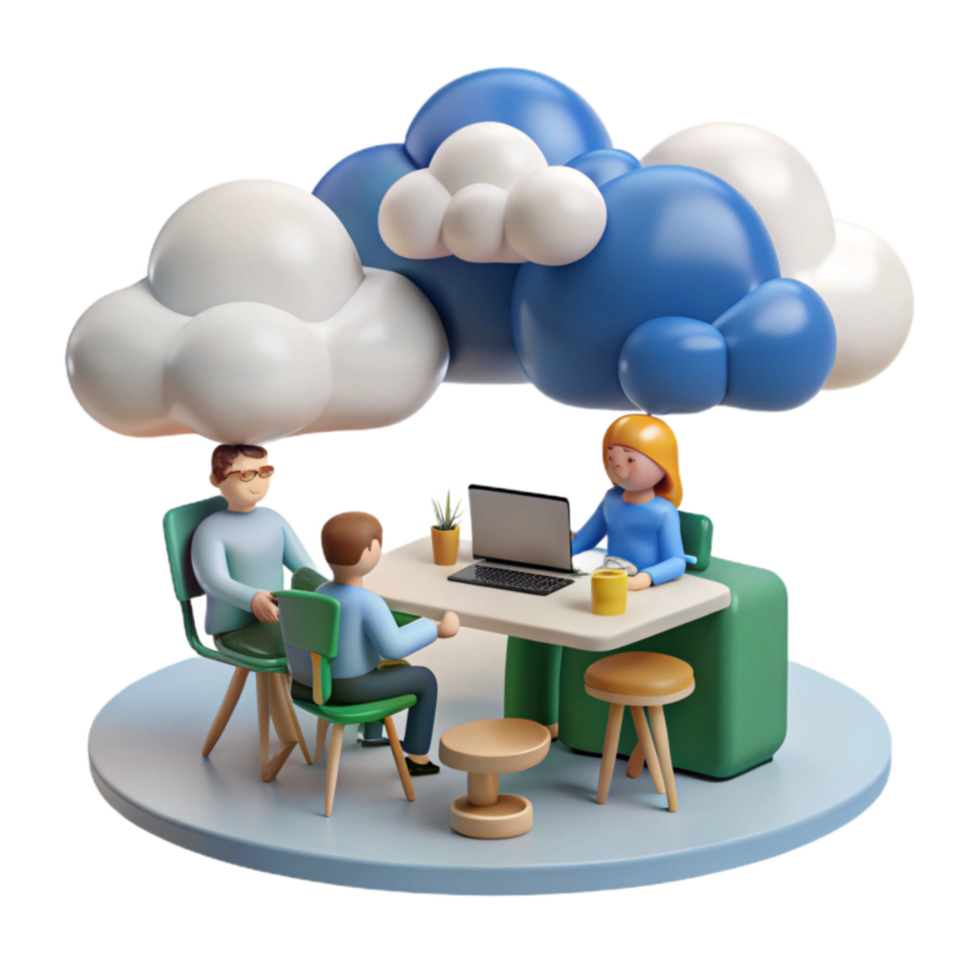 Cloud Computing Family Collaboration Remote Work png