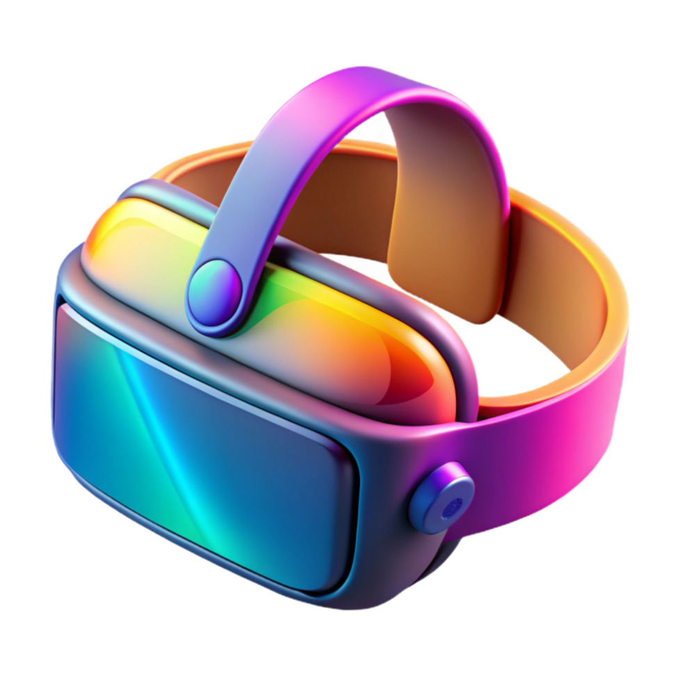 elegant abstract Immersive VR Headset Colorful Design, Enhanced Reality authentic png