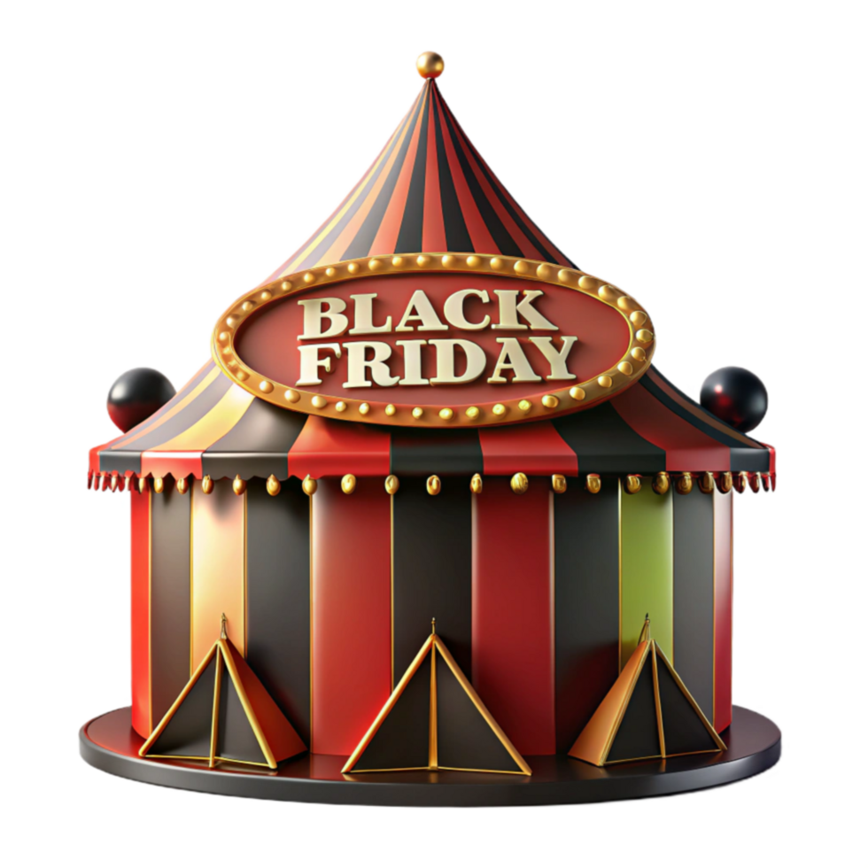 impressive creative Black Friday Circus Sale Big Top Deals 4K png