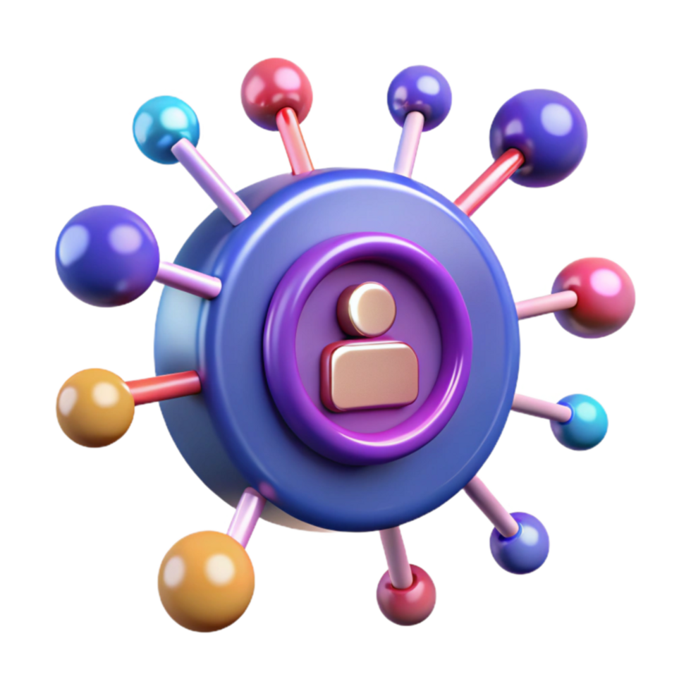 vibrant artistic Network Connections Visualizing User Relationships exclusive png