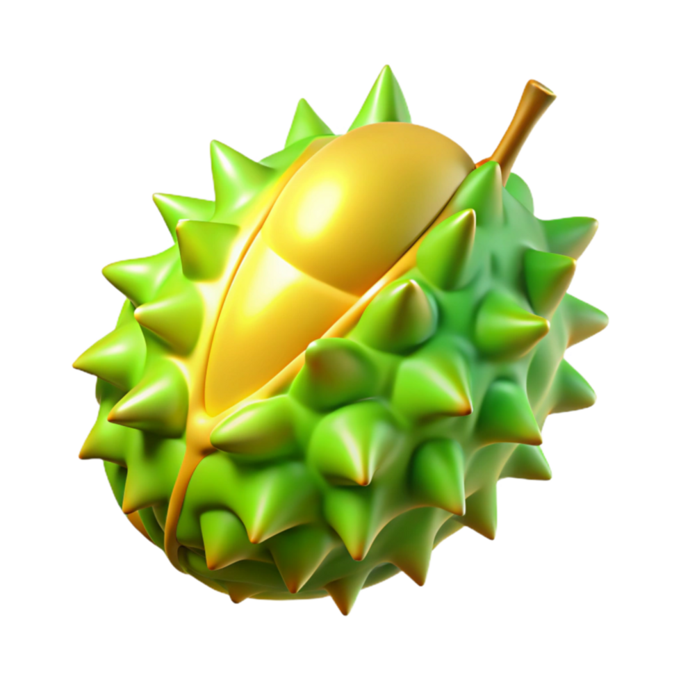 magnificent rustic 3D Render of Spiky Tropical Fruit detailed png