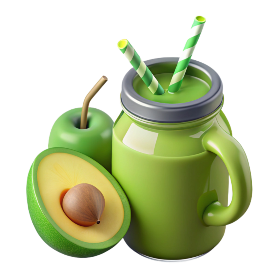 Green Smoothie Recipe Avocado Apple png
