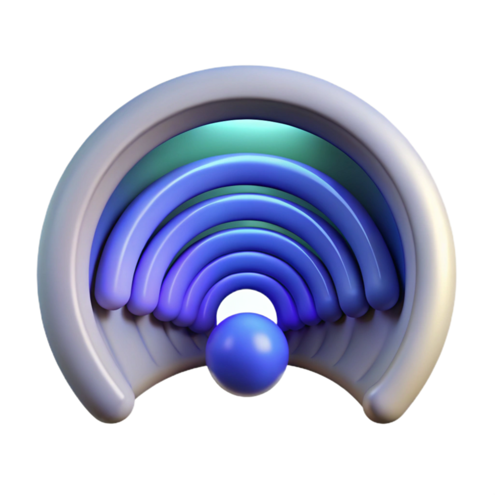 Abstract 3D Render Network Connection Symbol png