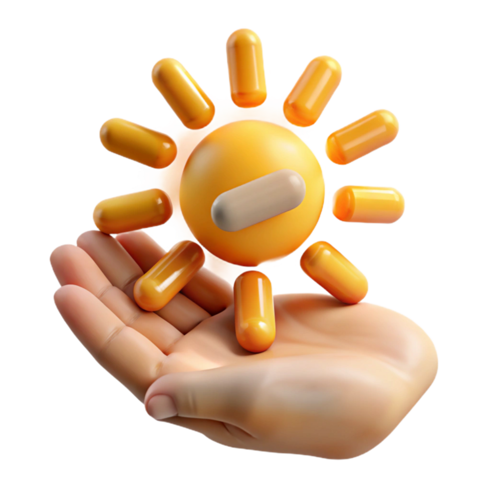 vibrant abstract Daily Vitamin Supplements Boosting Health Wellness premium png