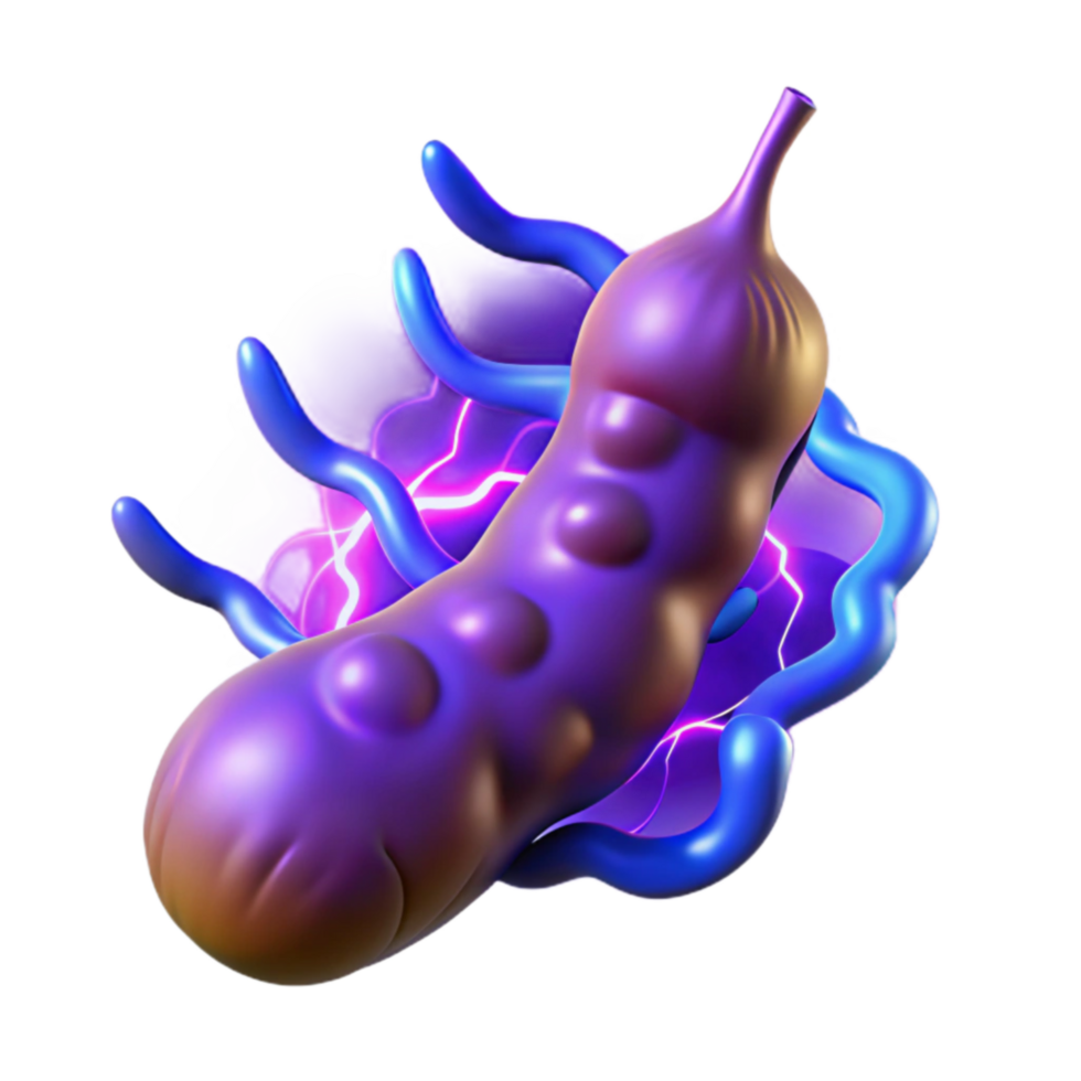 elegant traditional Microbial Infection 3D Render of Pathogen 4K png