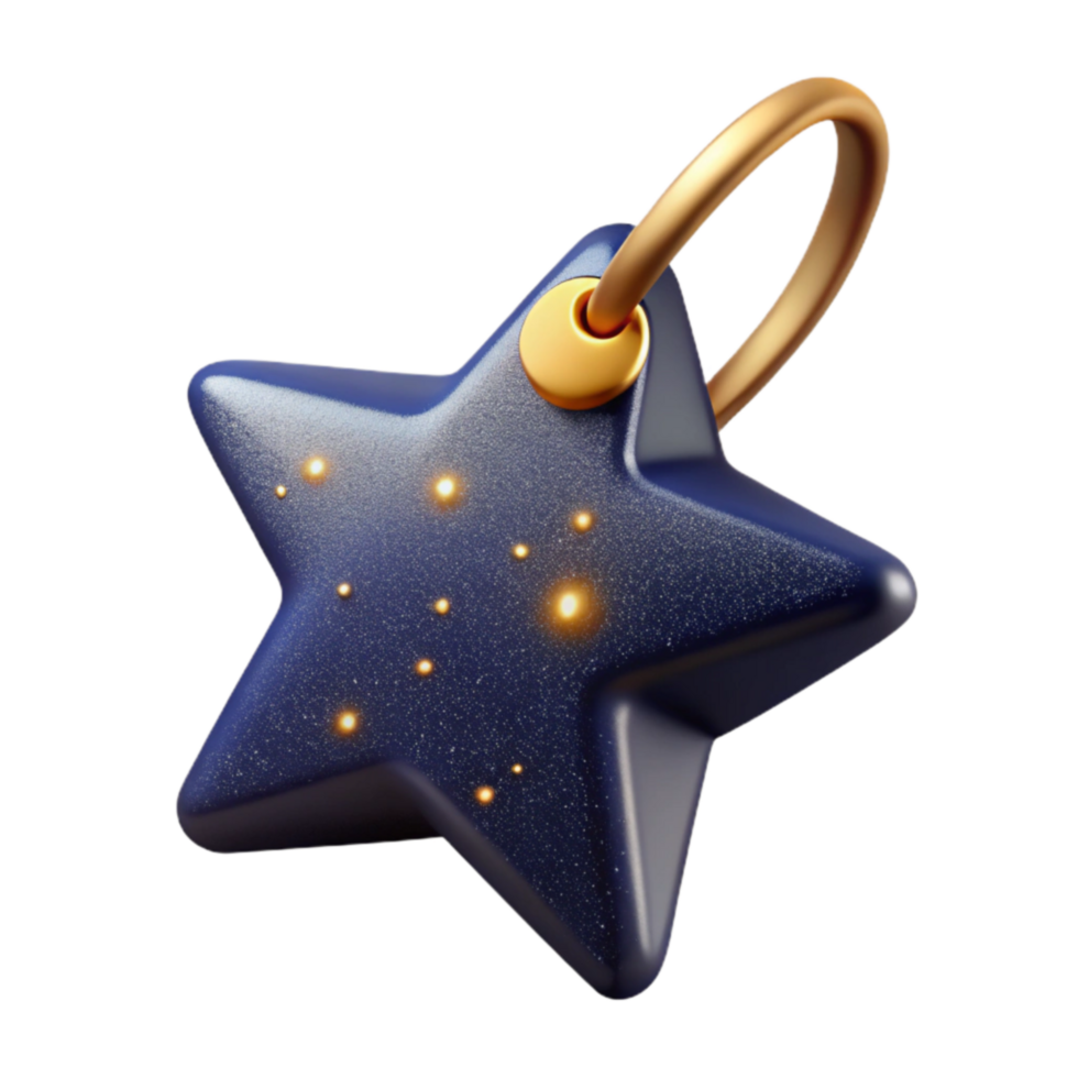 Night Sky Star Charm Celestial 3D Render png