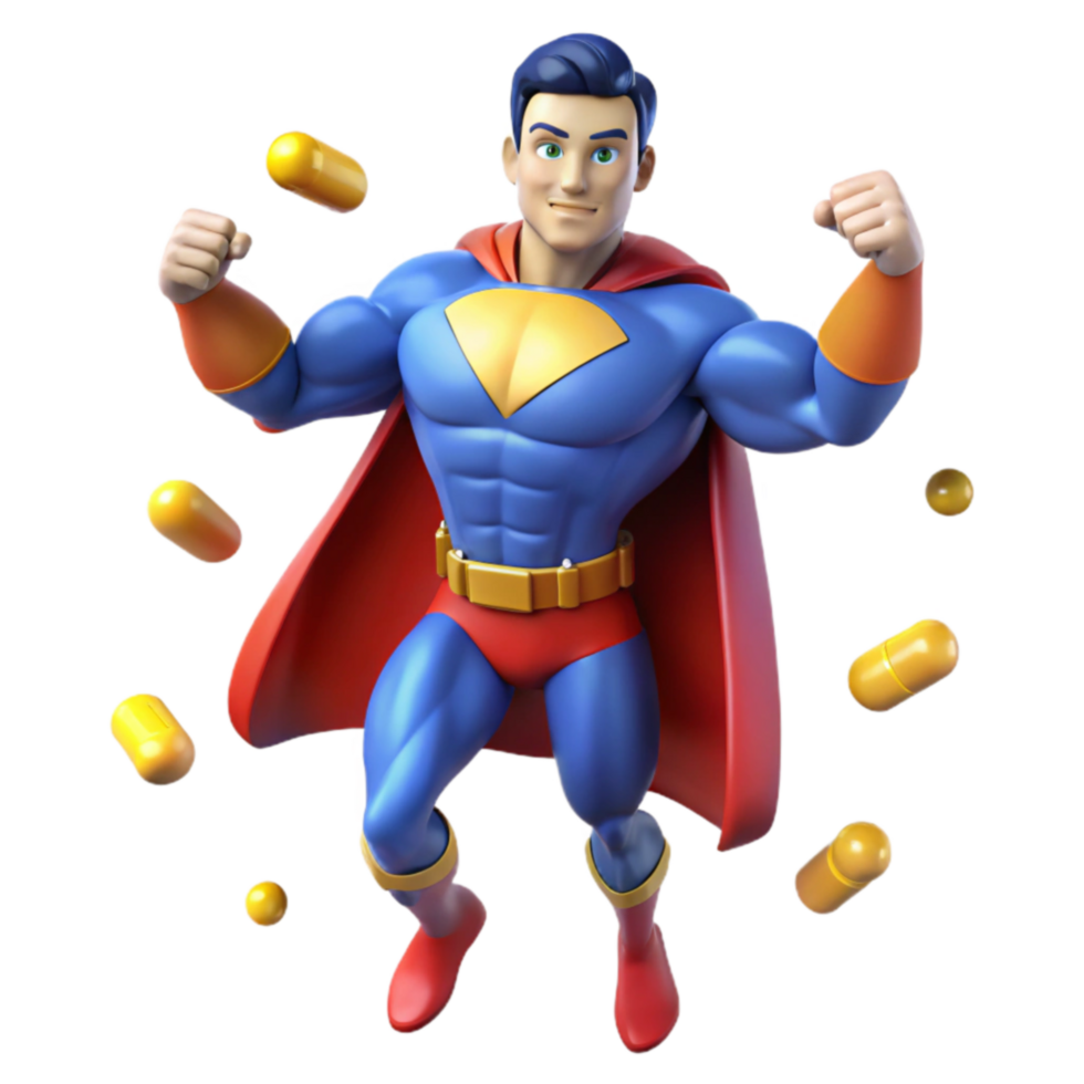 stunning modern Superhero Strength Supplement Power authentic png