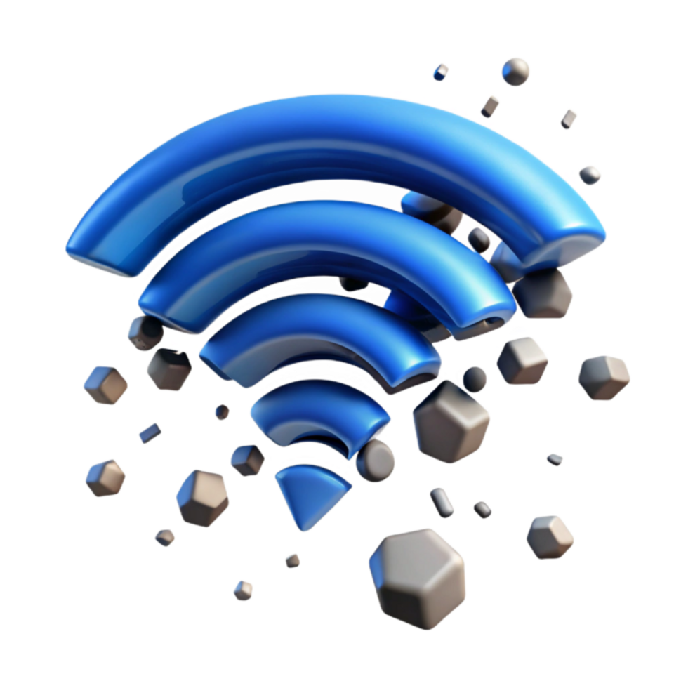 elegant abstract Deconstructing the Wireless Signal A 3D Visualization exclusive png
