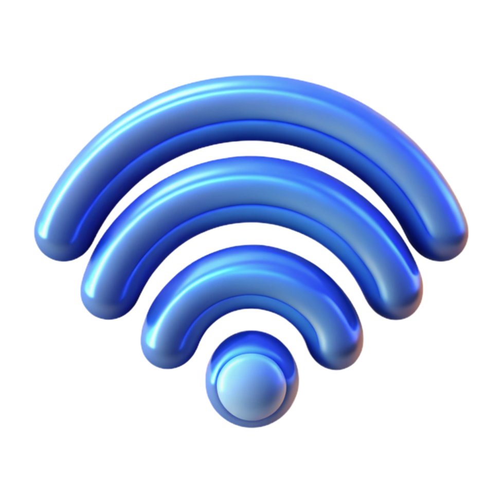 extraordinary contemporary Wireless Network Connectivity 3D Icon Design professional png