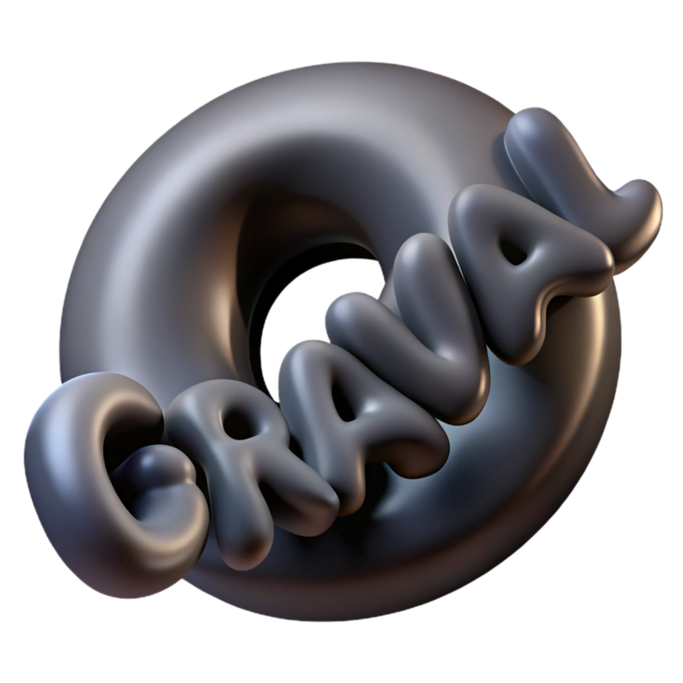extraordinary traditional Abstract 3D Render Gravity Word Art high quality png