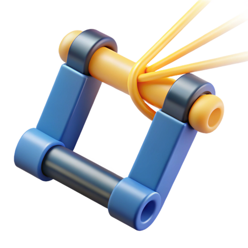 vibrant contemporary Connecting Components 3D Render of Interlocking Cylinders original png