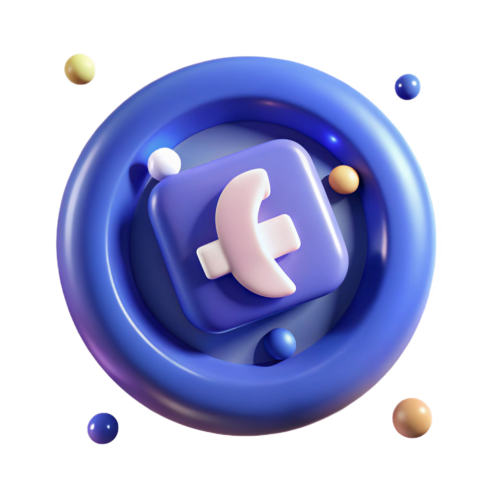 stunning modern 3D Render of Abstract Social Media Icon professional png