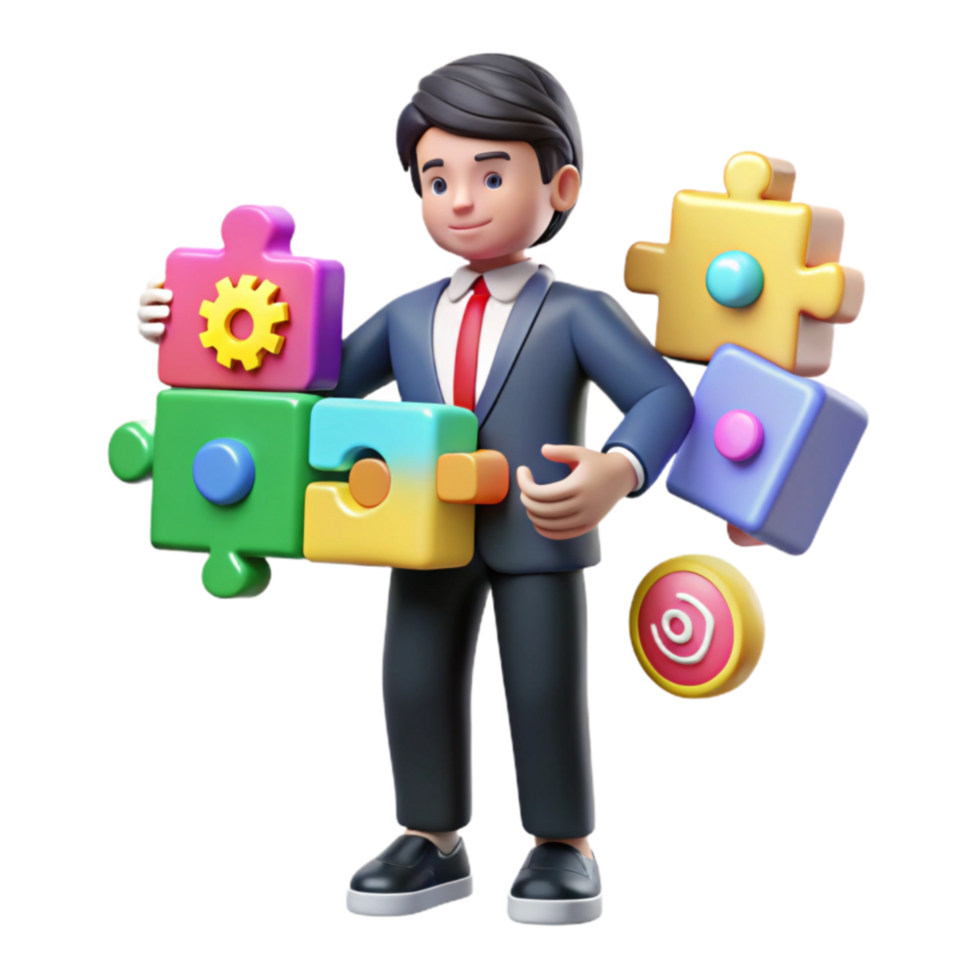 vibrant creative Solving Complex Puzzles A Strategic Approach to Problem-Solving original png