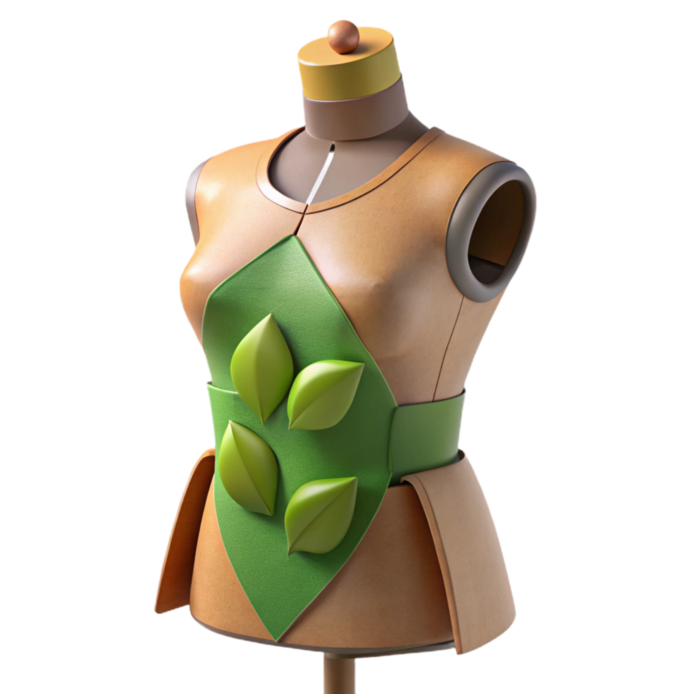 Eco-Friendly Fashion Design Sustainable Dress Form png