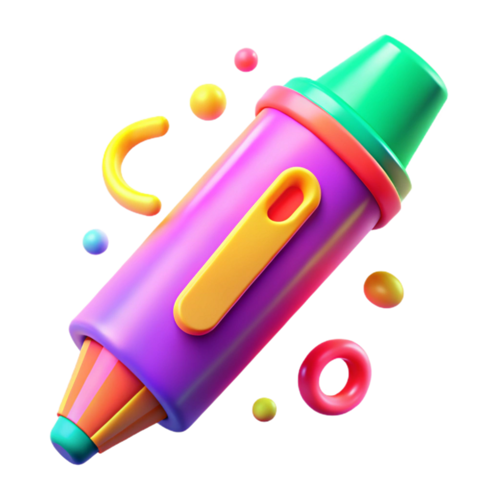 dramatic creative Colorful 3D Pen Design Creative Writing Tool original png